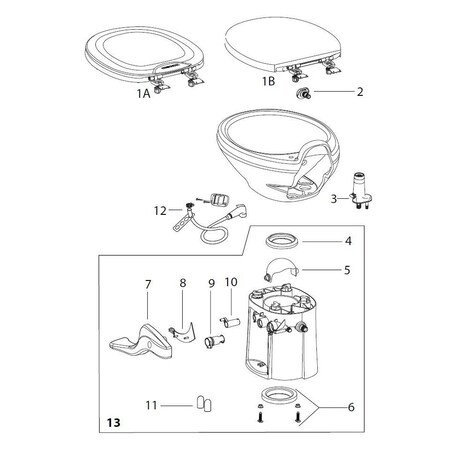Thetford Thetford 42135 Base Kit - White 42135